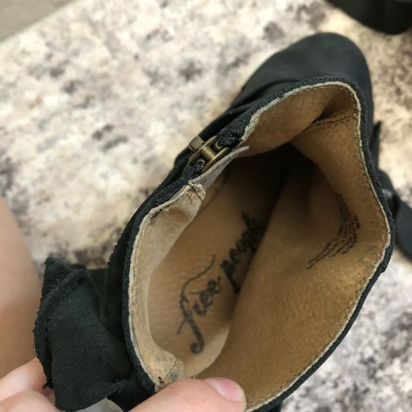 FREE PEOPLE × Blake Wrap Platform Boots Sandals Black Leather / EU 38 US 7.5 - Picture 12 of 16